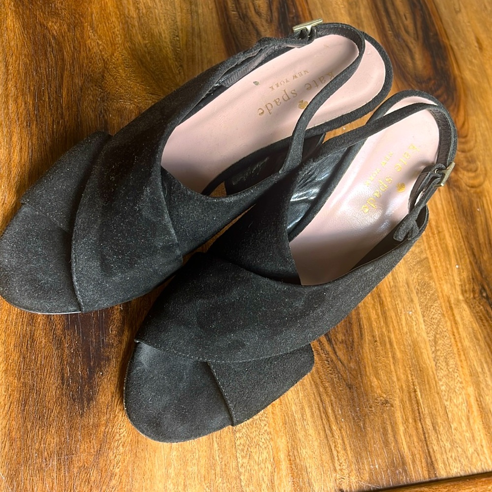 Black Suede Kate Spade Heels